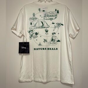 NWT Disney Mickey Mouse Nature Heals Camping Goofy Donald Daisy Men's Size Large